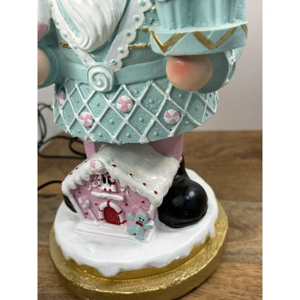 Cupcakes & Cashmere  18” Nutcracker Light Up Snow Globe  Musical Christmas Mint